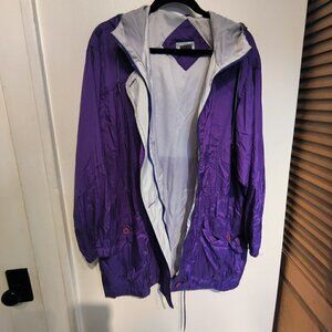 Whitefish Bay Windbreaker, extra length protection, hood, full zipper & buttons